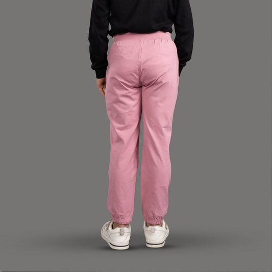 Girls Premium Cotton Lycra Joggers Smart Fit