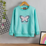 First Love 3D Butterfly embroidery Sweatshirt For Kids