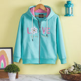 First Love Kids Hooded Sweatshirt With Zipper