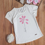 First Love Flower Print T-Shirt For Kids