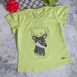 First Love Reindeer Printed T-Shirt For Kids